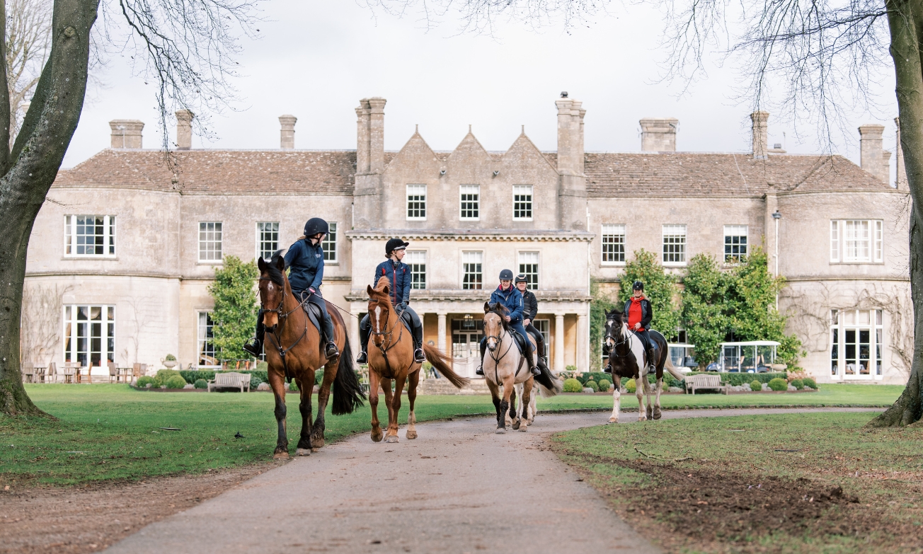 People horseriding at Lucknam Park